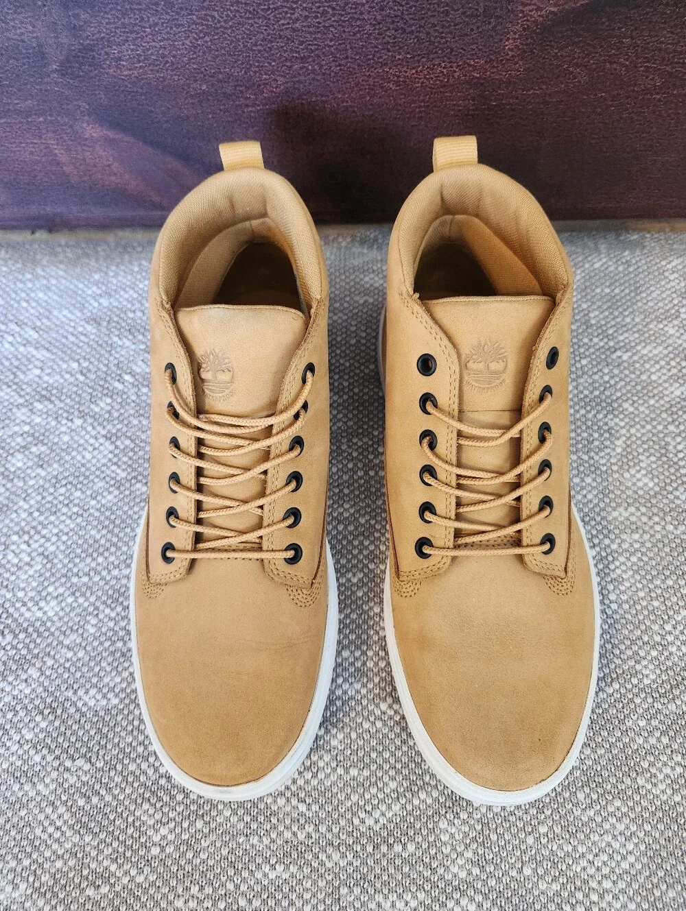Timberland Mens Davis Square Leather Lace Up Chukka Boots Nubuck Wheat Y2K, 9.5